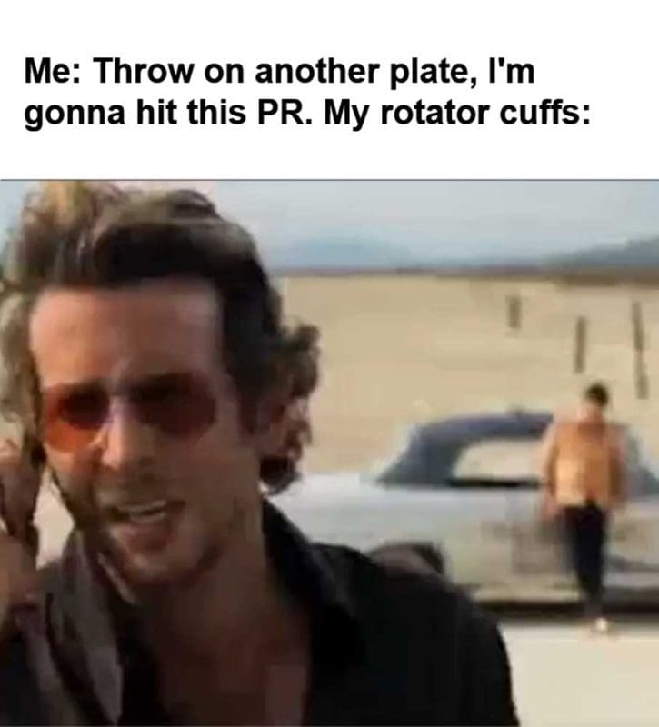 Me Throw On Another Plate I'm Gonna Hit This Pr My Rotator Cuffs