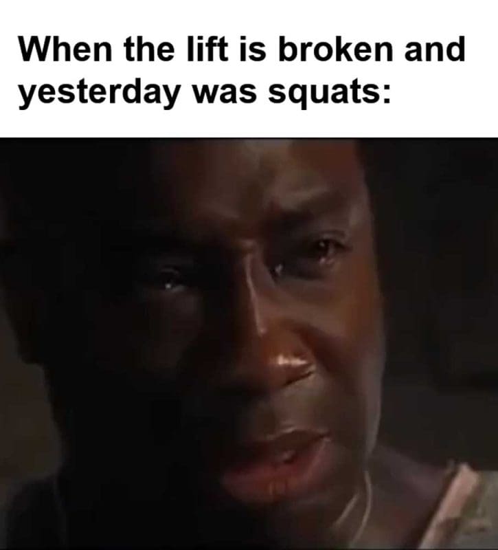 When The Lift Is Broken And Yesterday Was Squats