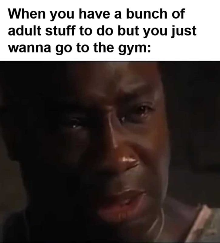 When You Have A Bunch Of Adult Stuff To Do But You Just Wanna Go To The Gym