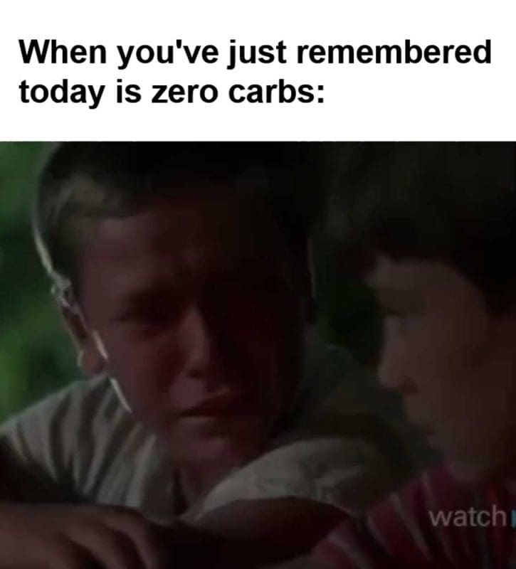 When You've Just Remembered Today Is Zero Carbs