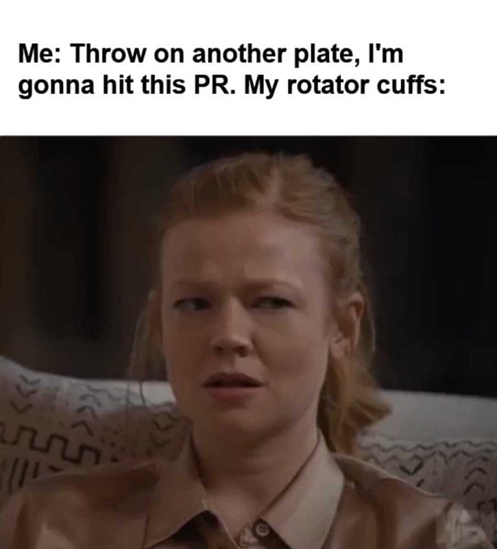 Me Throw On Another Plate I'm Gonna Hit This Pr My Rotator Cuffs