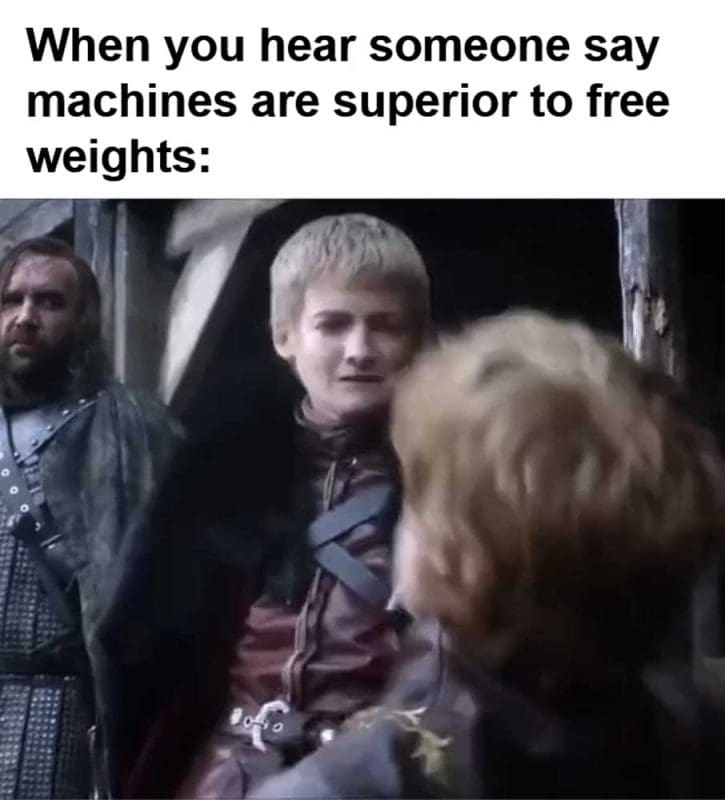 When You Hear Someone Say Machines Are Superior To Free Weights
