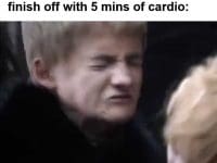 When You've Been Lifting For Hours And Your Buddy Wants To Finish Off With Mins Of Cardio