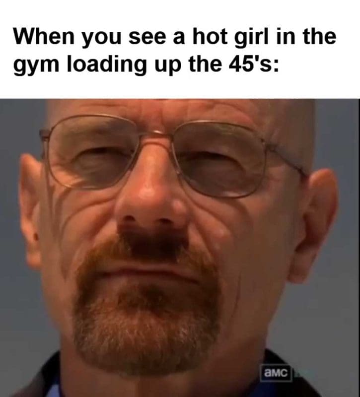 When You See A Hot Girl In The Gym Loading Up The 's