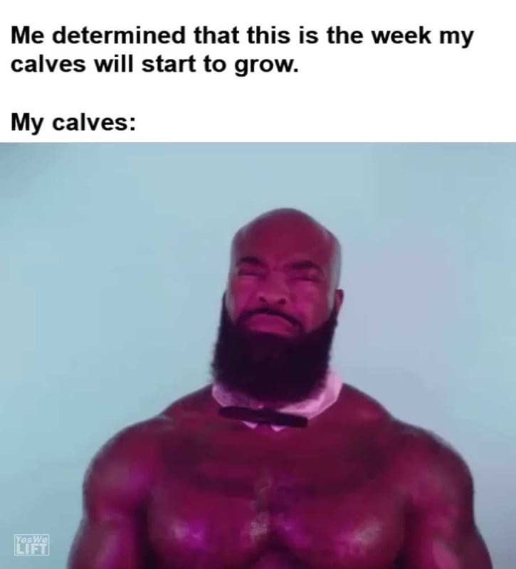 Me Determined That This Is The Week My Calves Will Start To Grow My Calves