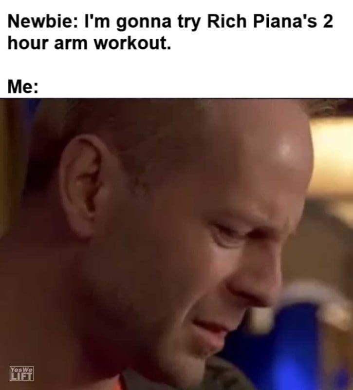 Newbie I'm Gonna Try Rich Piana's Hour Arm Workout Me