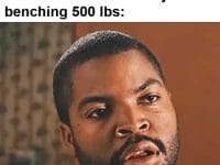 Me Staring At The Year Old Construction Worker In Jeans Benching Lbs