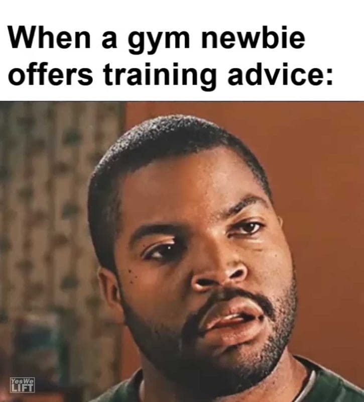 When A Gym Newbie Offers Training Advice