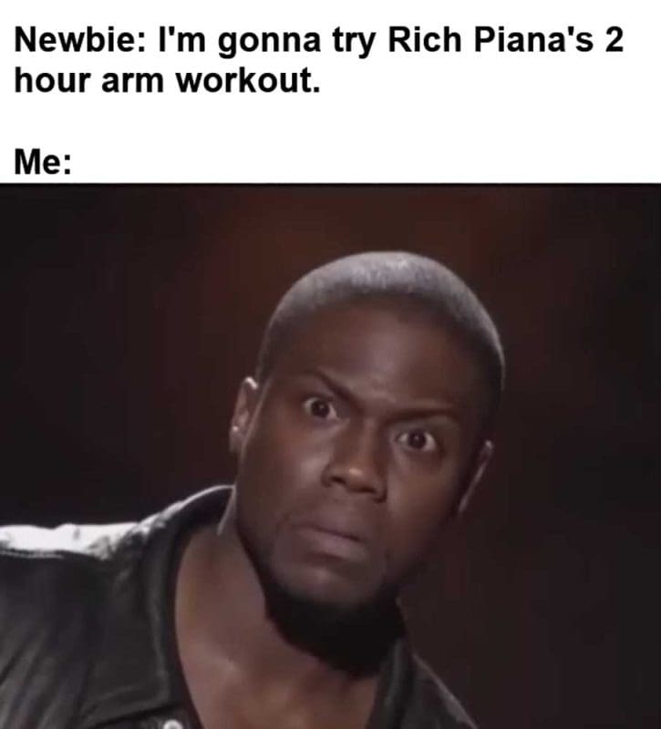 Newbie I'm Gonna Try Rich Piana's Hour Arm Workout Me