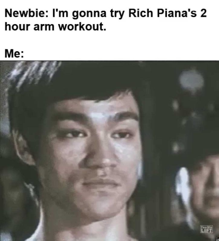 Newbie I'm Gonna Try Rich Piana's Hour Arm Workout Me
