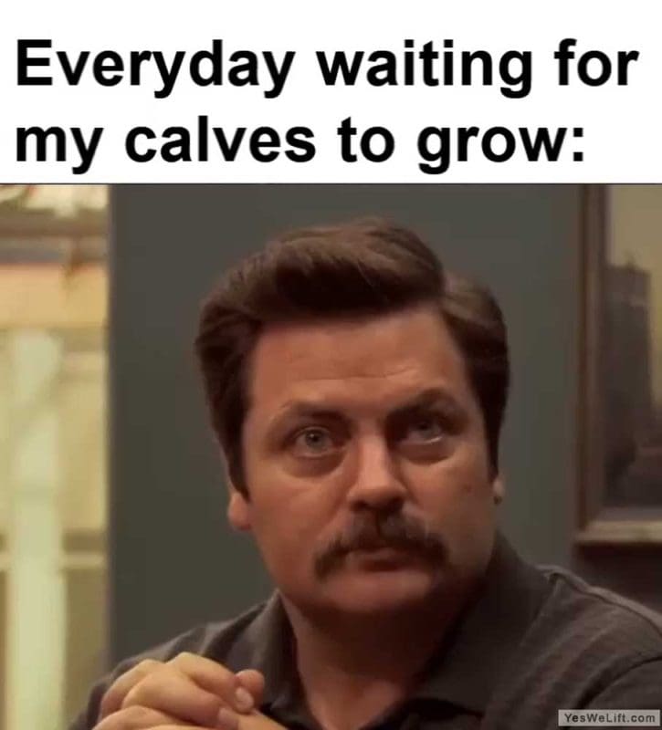 Everyday Waiting For My Calves To Grow