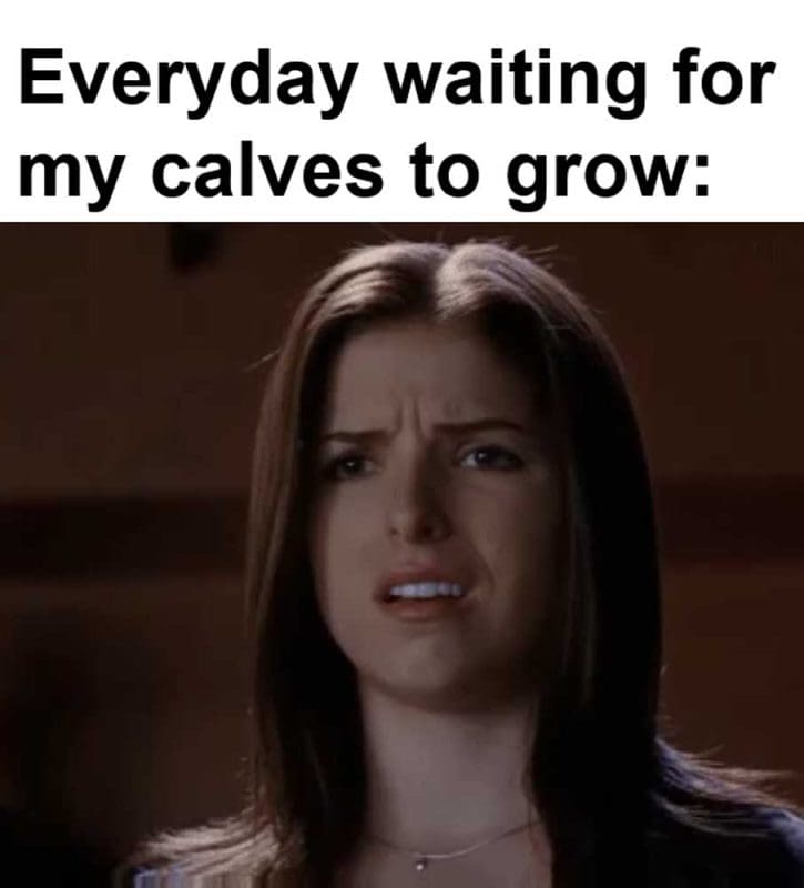 Everyday Waiting For My Calves To Grow