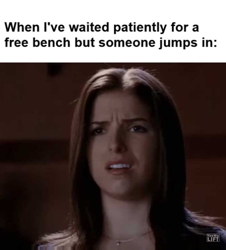 When I've Waited Patiently For A Free Bench But Someone Jumps In
