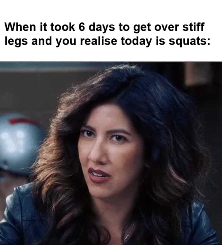 When It Took Days To Get Over Stiff Legs And You Realise Today Is Squats