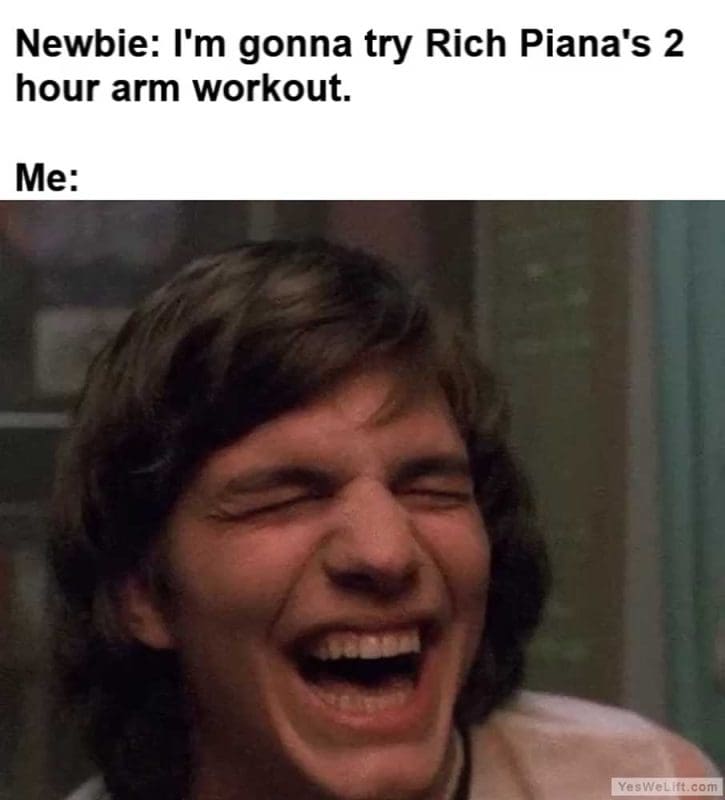 Newbie I'm Gonna Try Rich Piana's Hour Arm Workout Me