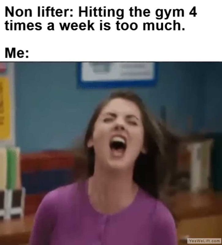 Non Lifter Hitting The Gym Times A Week Is Too Much Me