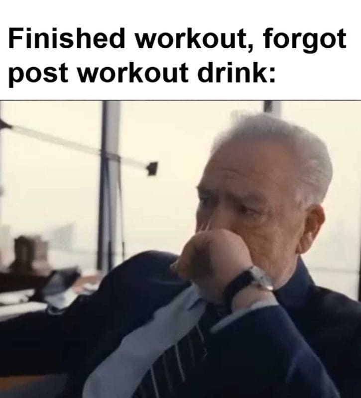 Finished Workout Forgot Post Workout Drink