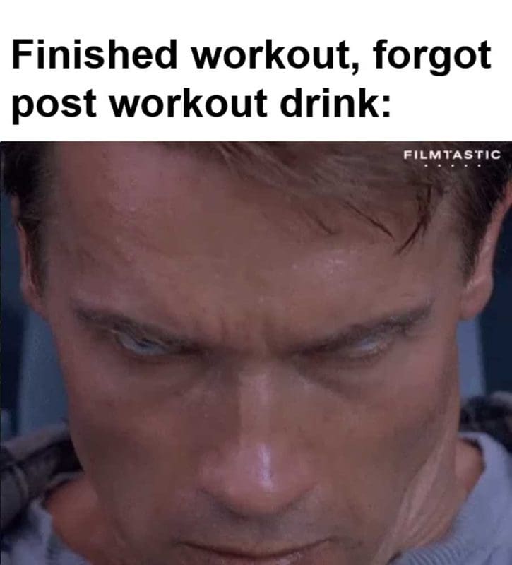 Finished Workout Forgot Post Workout Drink