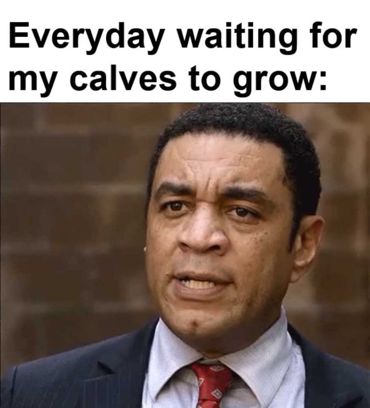 Everyday Waiting For My Calves To Grow