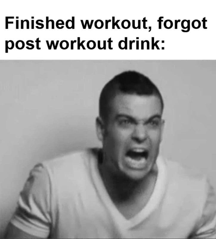 Finished Workout Forgot Post Workout Drink
