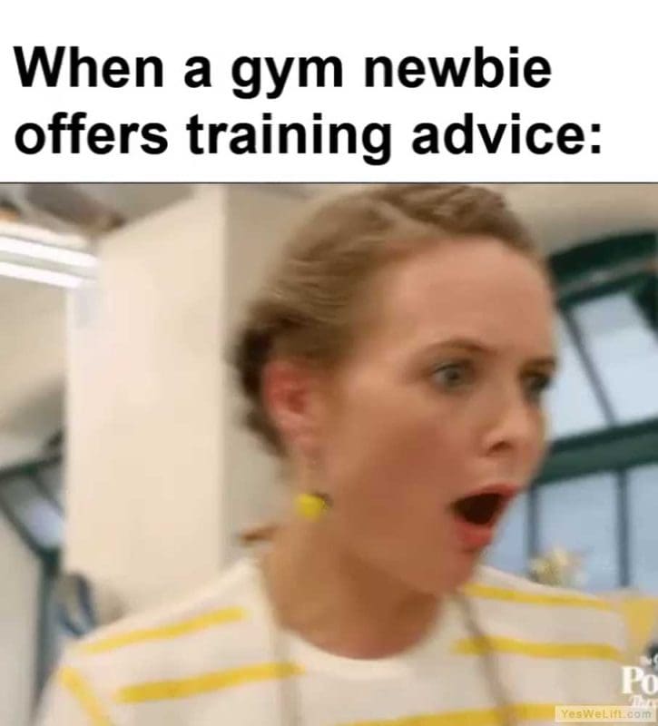 When A Gym Newbie Offers Training Advice