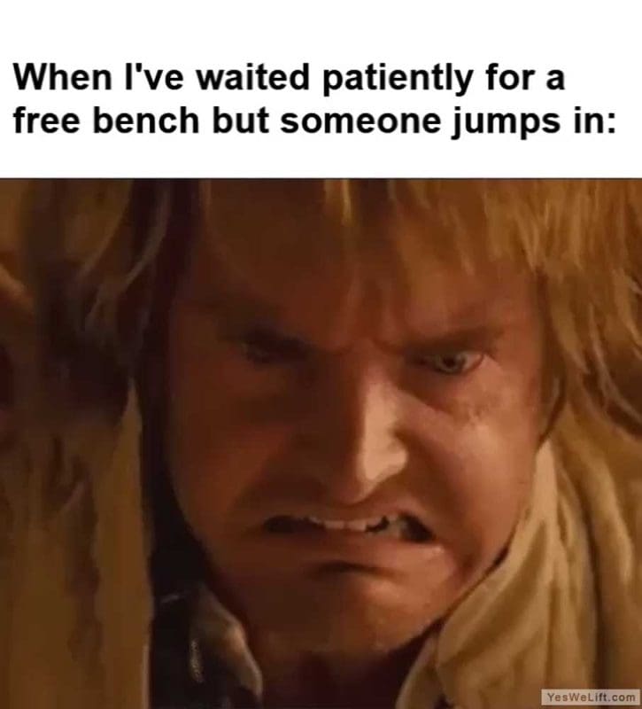 When I've Waited Patiently For A Free Bench But Someone Jumps In