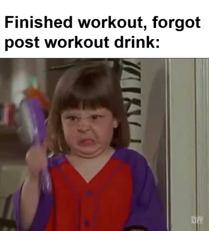 Finished Workout Forgot Post Workout Drink