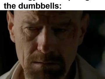 When You See Someone At The Gym Stockpiling The Dumbbells