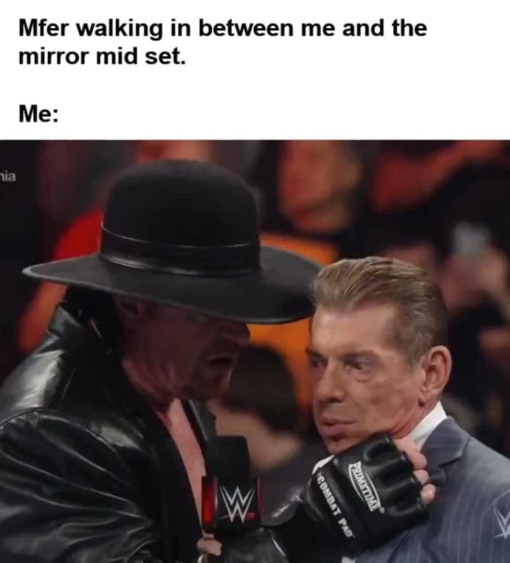 Mfer Walking In Between Me And The Mirror Mid Set Me