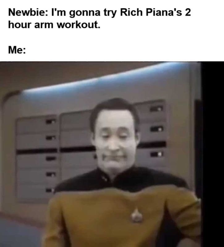Newbie I'm Gonna Try Rich Piana's Hour Arm Workout Me