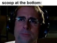 The Guy At The Protein Company Burring The Scoop At The Bottom