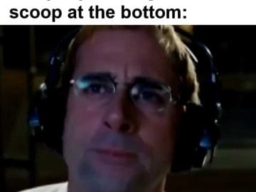 The Guy At The Protein Company Burring The Scoop At The Bottom