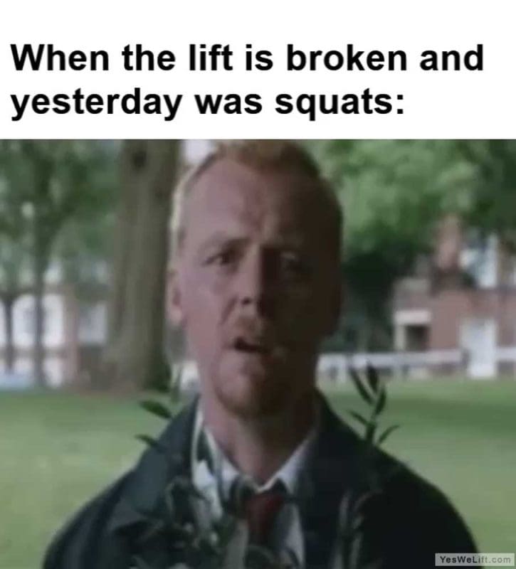When The Lift Is Broken And Yesterday Was Squats