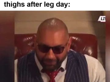 My Reaction When Someone Thinks It's Funny To Slap My Thighs After Leg Day