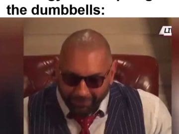 When You See Someone At The Gym Stockpiling The Dumbbells