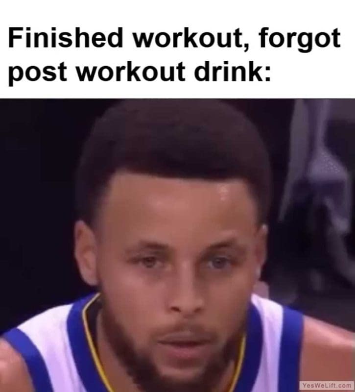 Finished Workout Forgot Post Workout Drink