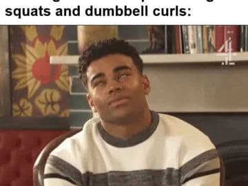 When It's Rest Day But All You're Thinking About Is Super Setting Squats And Dumbbell Curls