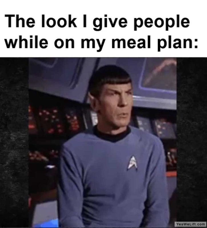 The Look I Give People While On My Meal Plan