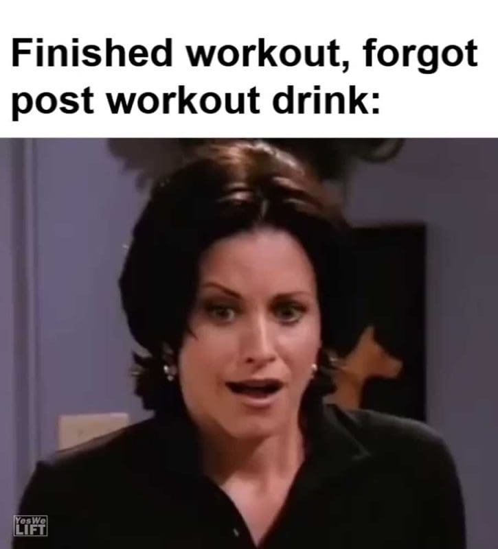 Finished Workout Forgot Post Workout Drink