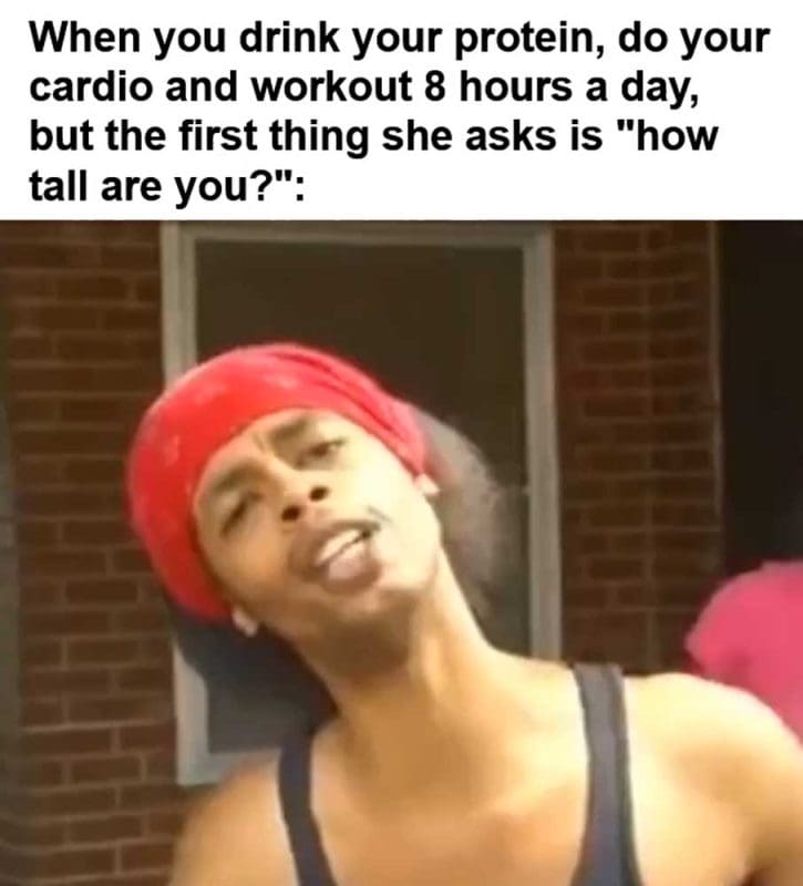 When You Drink Your Protein Do Your Cardio And Workout Hours A Day But The First Thing She Asks Is How T