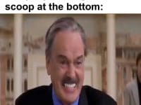 The Guy At The Protein Company Burring The Scoop At The Bottom