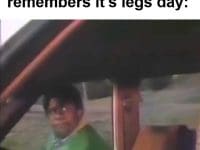 Get's To Gym Remembers It's Legs Day