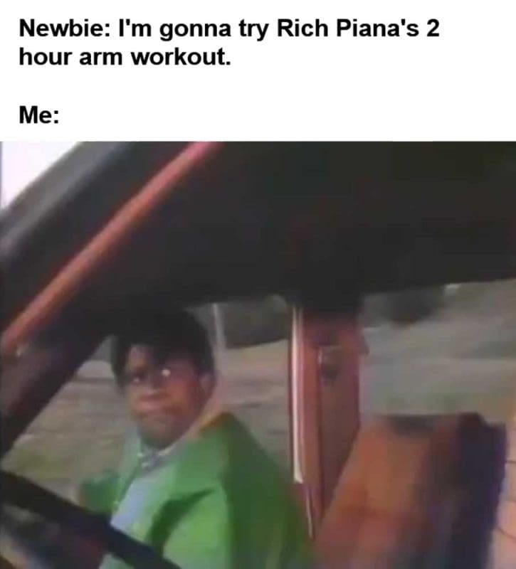 Newbie I'm Gonna Try Rich Piana's Hour Arm Workout Me