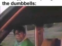 When You See Someone At The Gym Stockpiling The Dumbbells