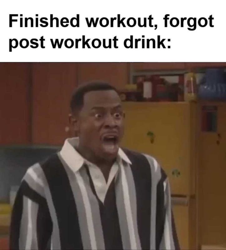 Finished Workout Forgot Post Workout Drink