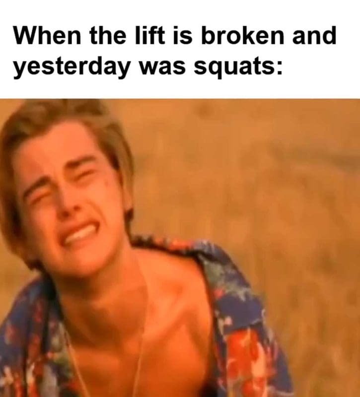 When The Lift Is Broken And Yesterday Was Squats