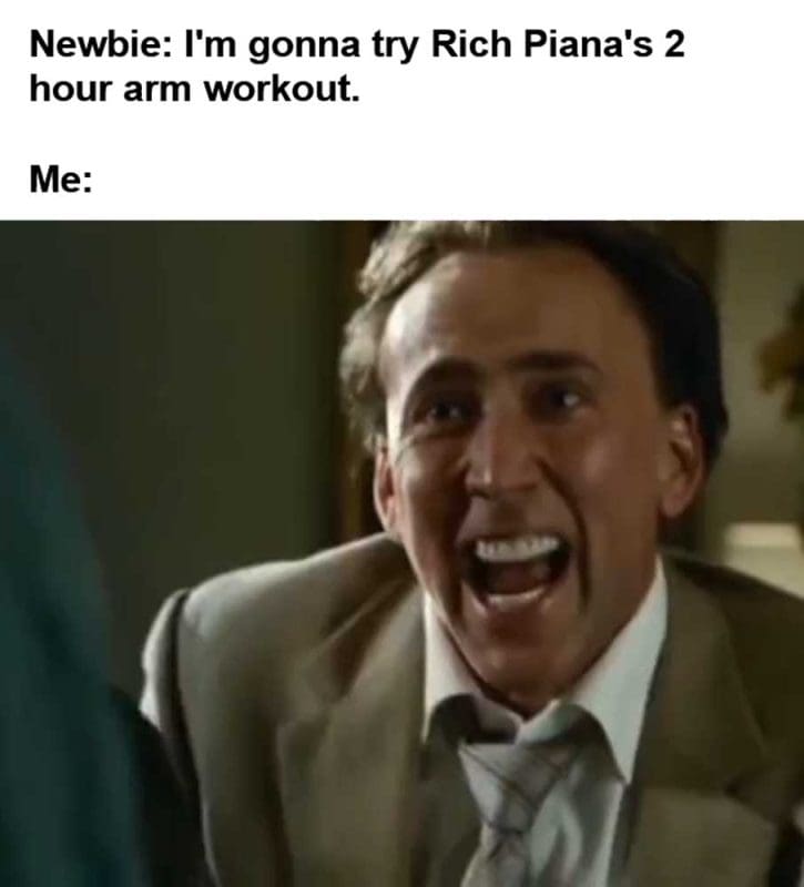 Newbie I'm Gonna Try Rich Piana's Hour Arm Workout Me