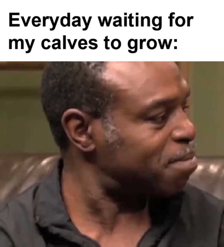 Everyday Waiting For My Calves To Grow