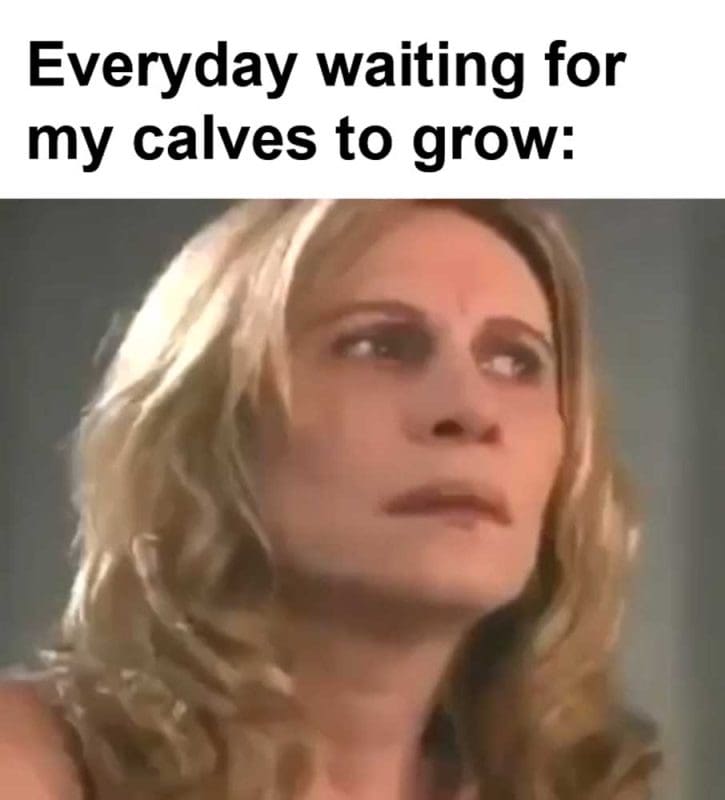Everyday Waiting For My Calves To Grow