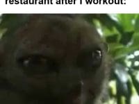 My Face Outside Any Restaurant After I Workout